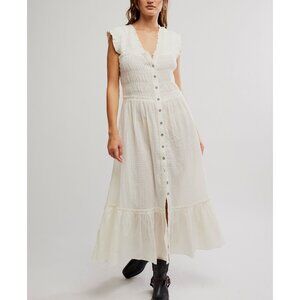 Free People White Midi Dress